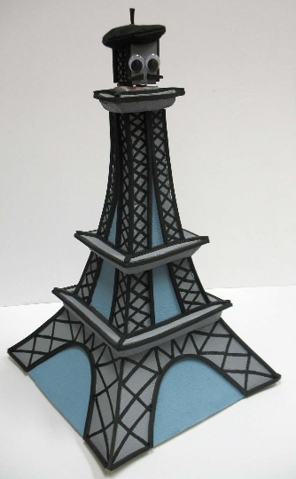 eiffel tower cartoon. Eiffel Tower puppet